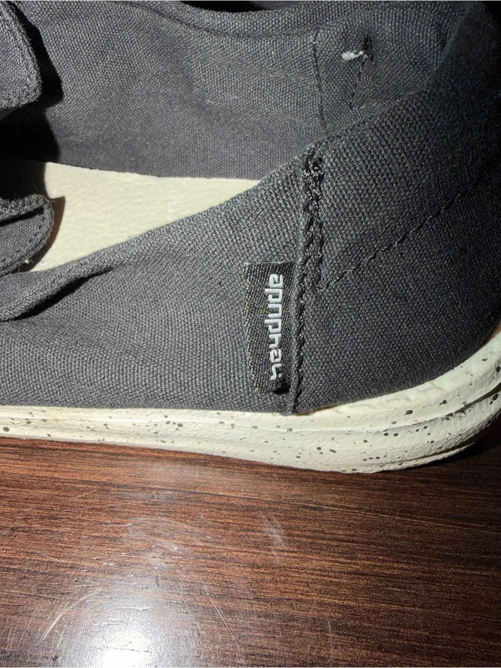 HeyDude Black Canvas Slip-On Loafers